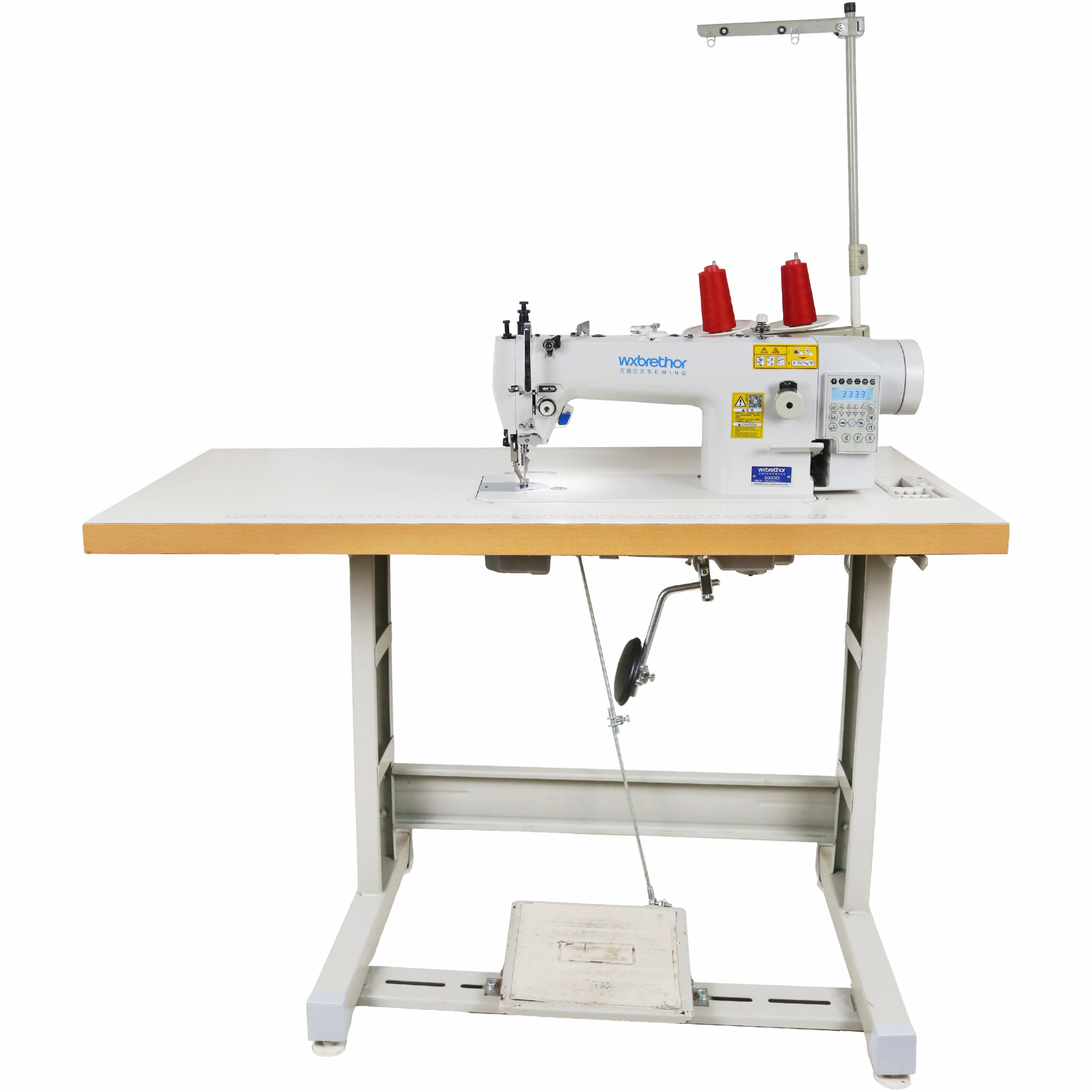 电脑dy同步车直一体平缝机五鑫兄弟电动双针缝纫机