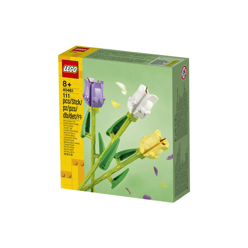 乐高玫瑰40460花朵40461郁金香鲜花情人节礼物积木塑料积木