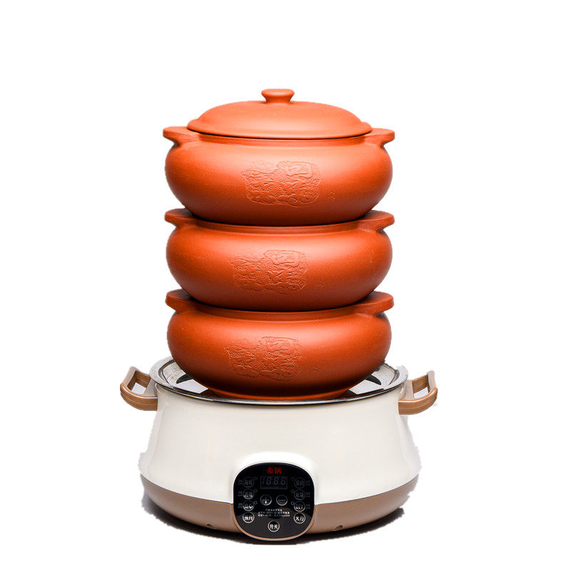 汽锅紫砂气锅鸡蒸商用云南建水紫陶家用砂锅汽锅