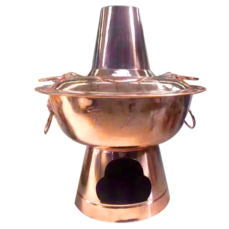 供应大型展示火锅加厚木炭火锅仿古铜火锅80一米二大铜锅纯铜火锅