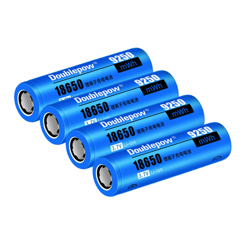 倍量18650锂电池37v大容量充电强光手电筒看戏机电芯电池