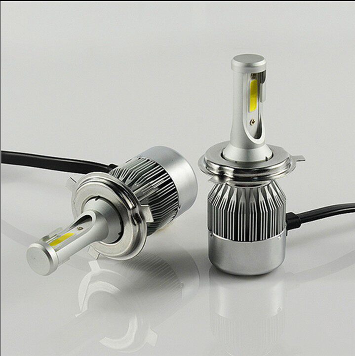 汽车led大灯泡h1h7h4改装车前超亮远光灯近光光为led大灯照灯泡