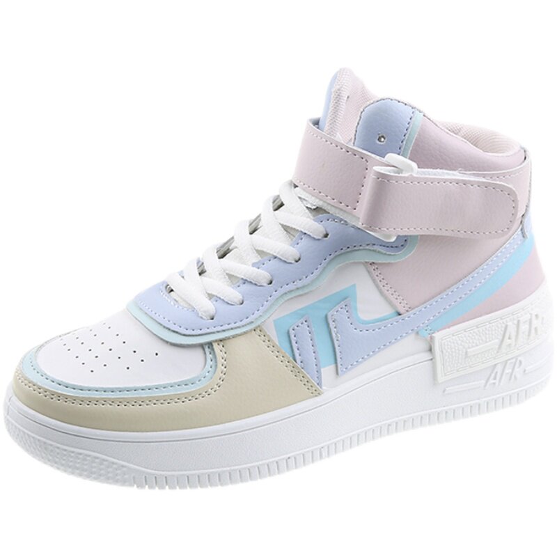 回力aj1马卡龙女鞋秋款2021新款高帮板ins鞋子高帮鞋