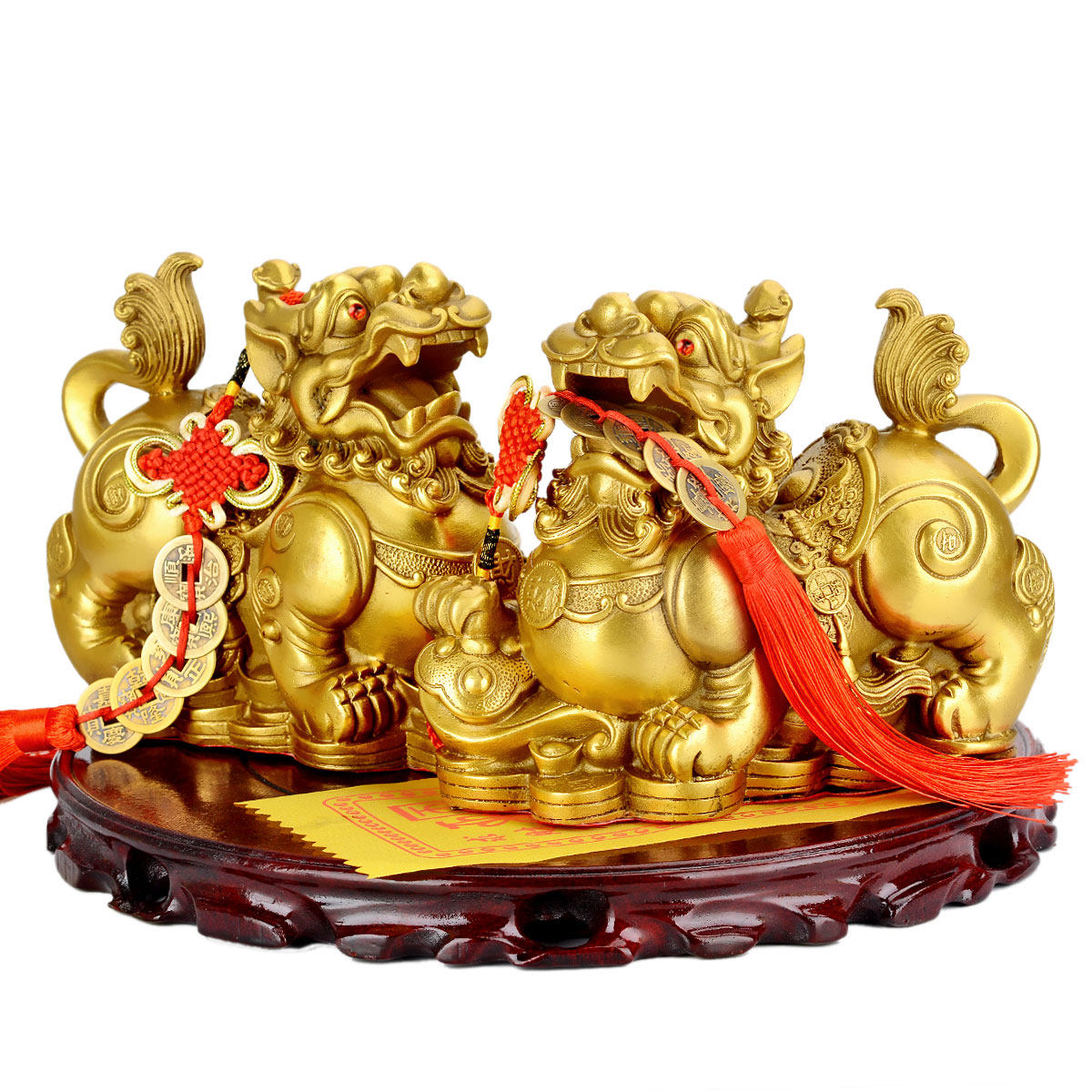 风水阁开光纯铜貔貅摆件一对招财镇宅聚财客厅店铺家居装饰办公室