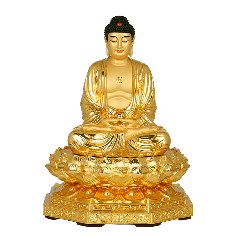 摆件铜鎏释迦牟尼佛像大日如来如来佛佛祖释迦摩尼摆件