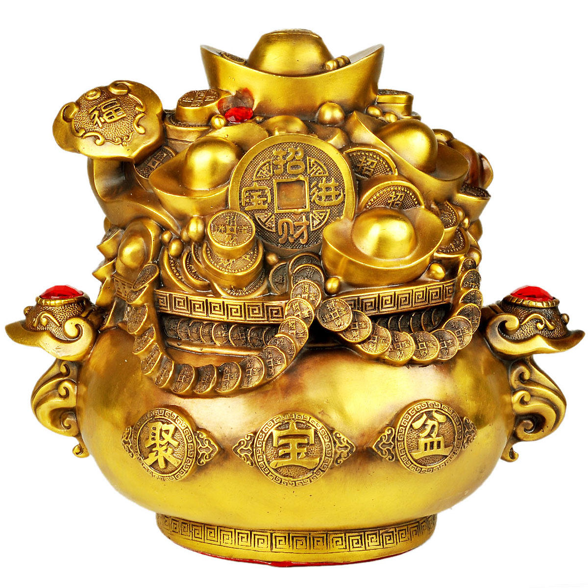 客厅风水阁聚宝盆摆件元宝招财创意存钱装饰工艺开业摆件