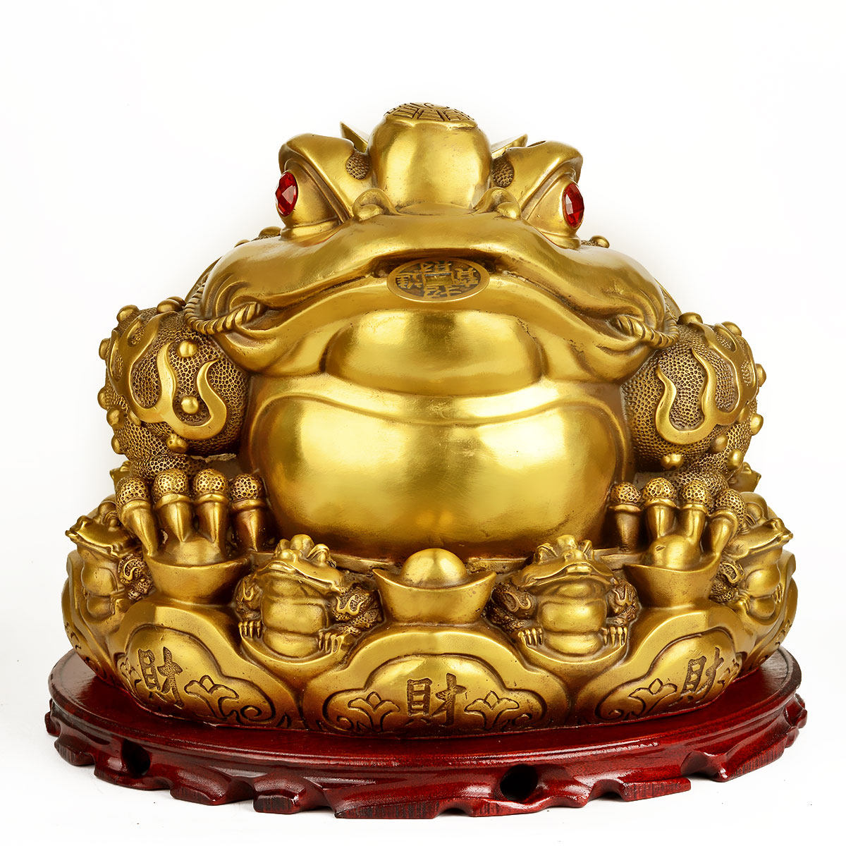 水阁元宝金蟾摆件大号三足金蝉蟾蜍摆件