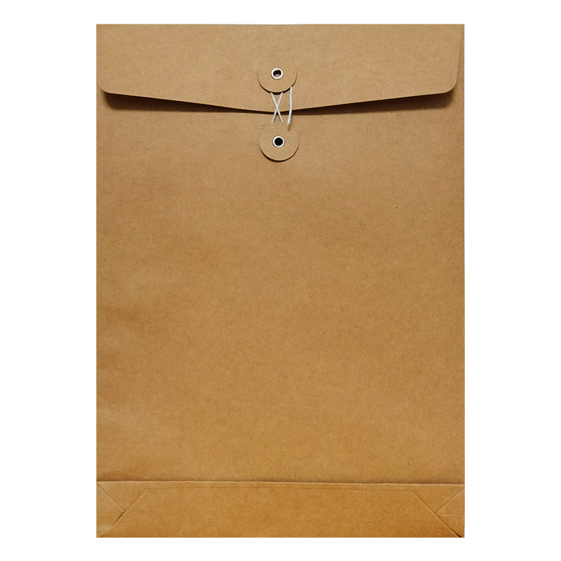 牛皮牛皮纸纸袋空白a4文件袋现货黑色档案大容量礼品袋