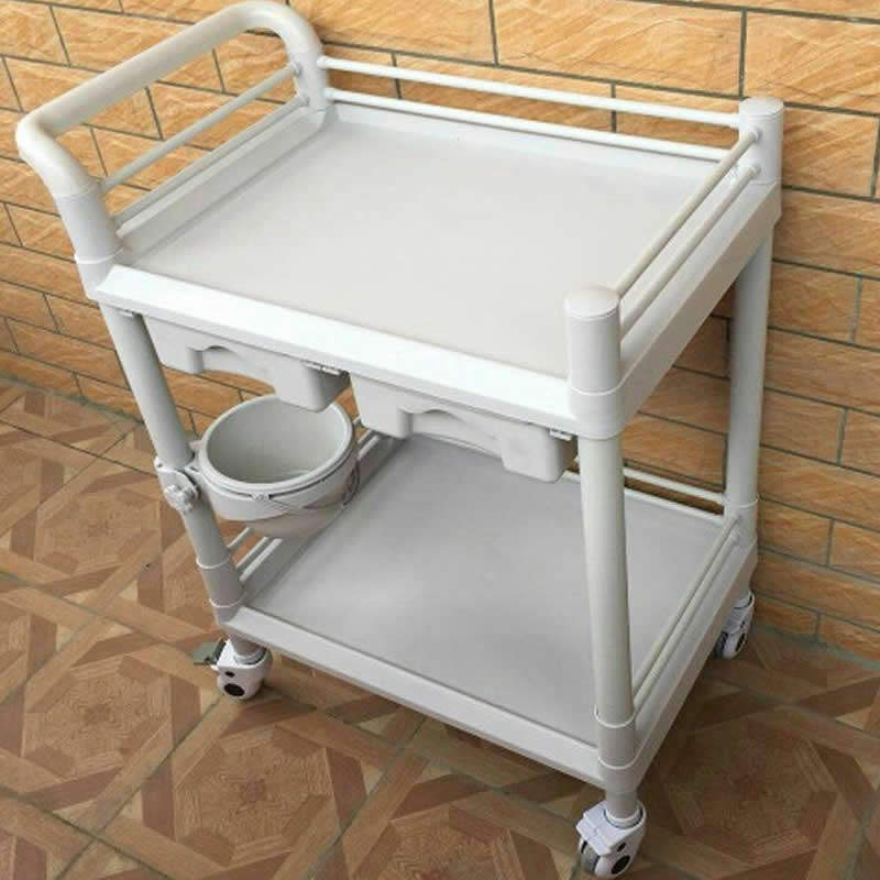 医用推车医院车静音塑料处置abs医疗车牙科车仪器台车治疗工作车