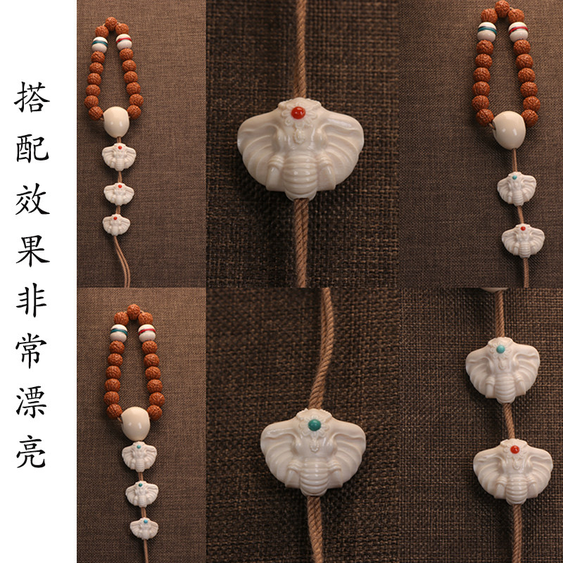 天然猛犸猛犸象象牙冰料吉象象神背云星月百香其他diy饰品配件