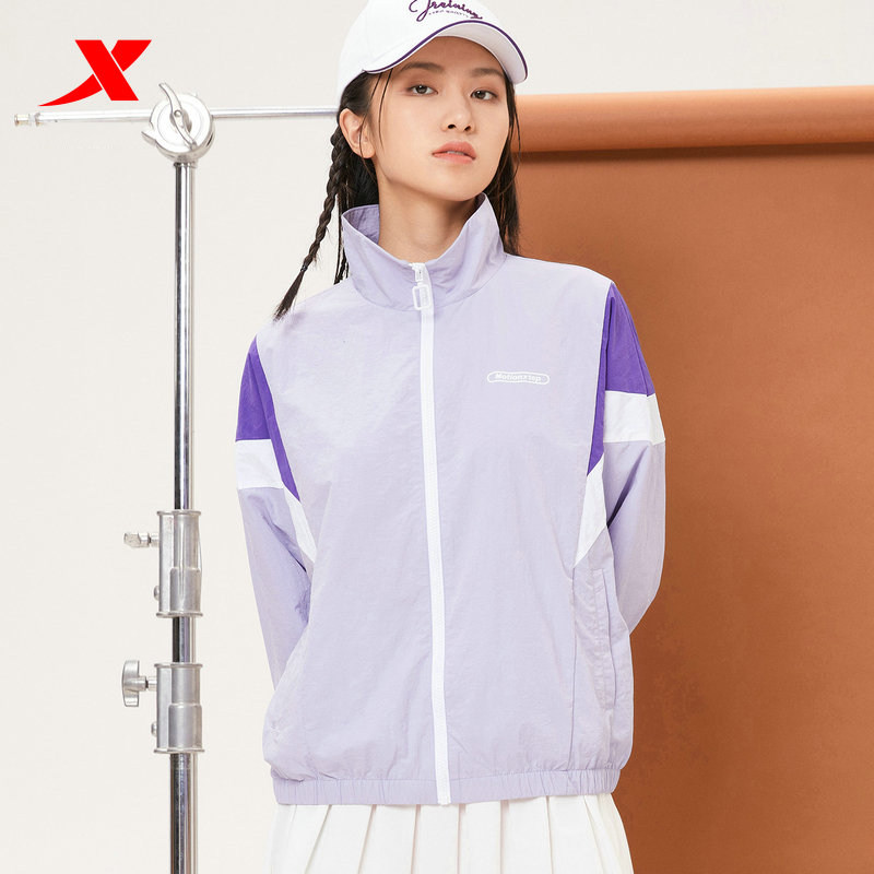 特步女装外套2020夏季新款薄款宽松休闲梭织运动茄克