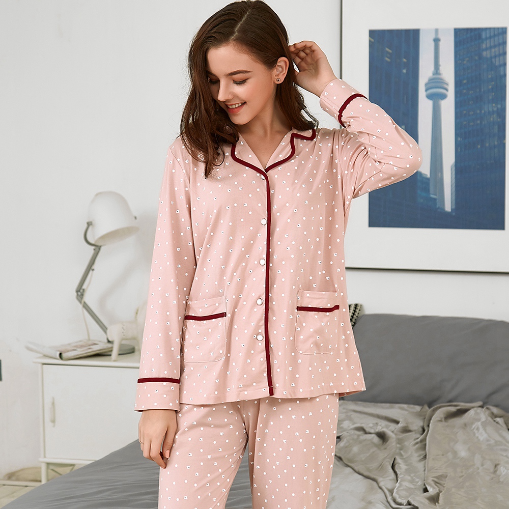 幻想曲睡衣女春秋冬长袖纯棉套装韩版睡衣