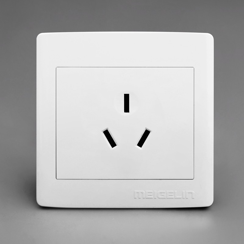 明装墙壁开关插座面板三孔16a空调插座热水器专用电源插座明线盒