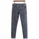 High-end smoky gray jeans men's 2021 spring and autumn stretch tide brand slim foot pants Korean trend straight trousers High-end smoky gray jeans men's 2021 spring and autumn stretch tide brand slim foot pants Korean trend straight trousers