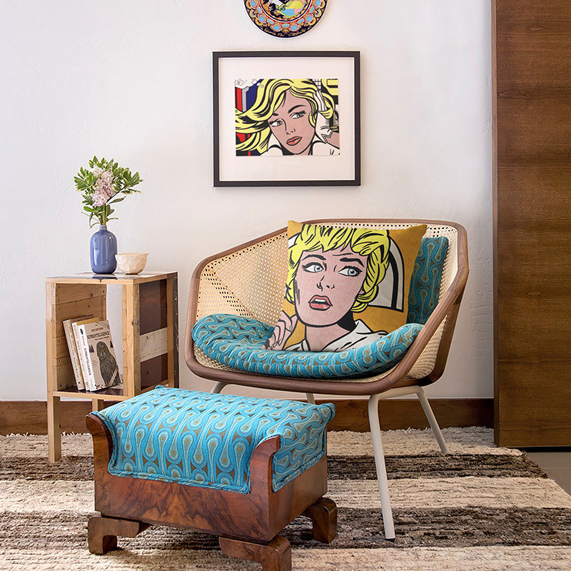 艺术家系列罗伊波普风格彩色美式波点抱枕枕套靠垫