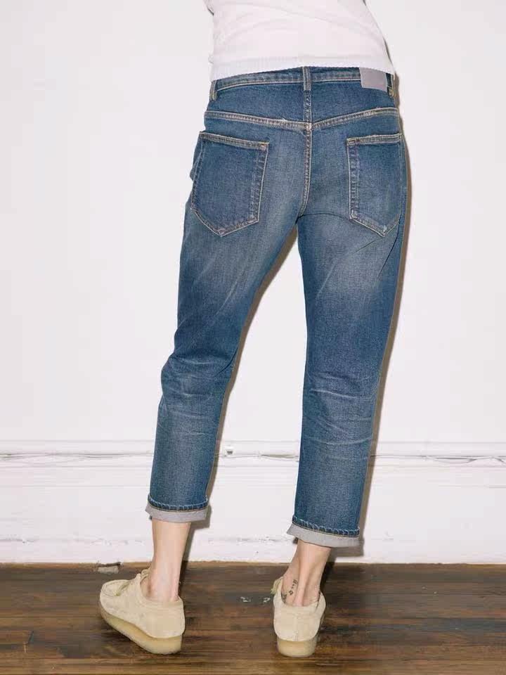 25079推荐中高高腰八分牛仔裤四季可穿柔软透气牛仔裤