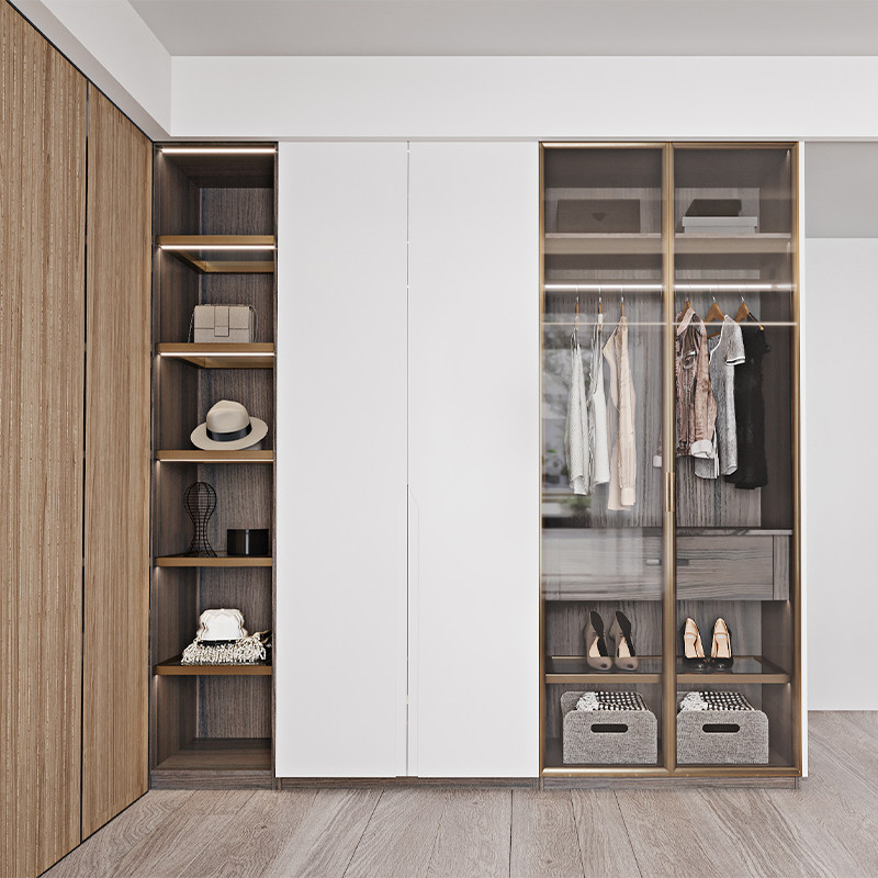 衣柜欧派定做浮光全屋定制步入衣帽间开门整体现代定制走入式衣柜