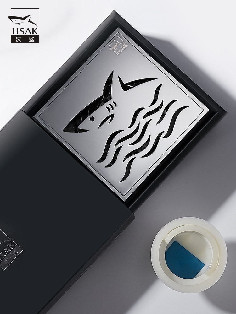 防臭地漏汉鲨卫生间淋浴房阳台防虫内芯直排式排量地漏