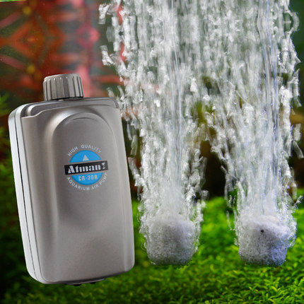 创星水族箱充氧泵增氧泵鱼缸增氧机静音小型氧气泵双孔氧气泵迷你