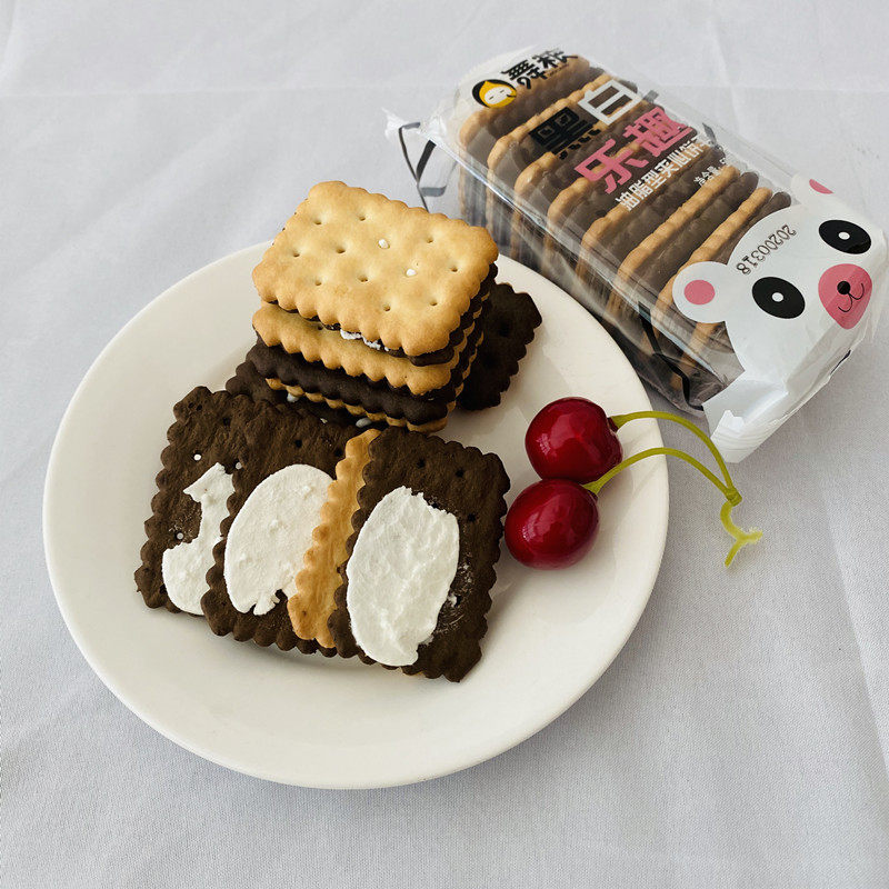 饼干零食黑白夹心老式8090童年怀旧特产小包夹心饼干