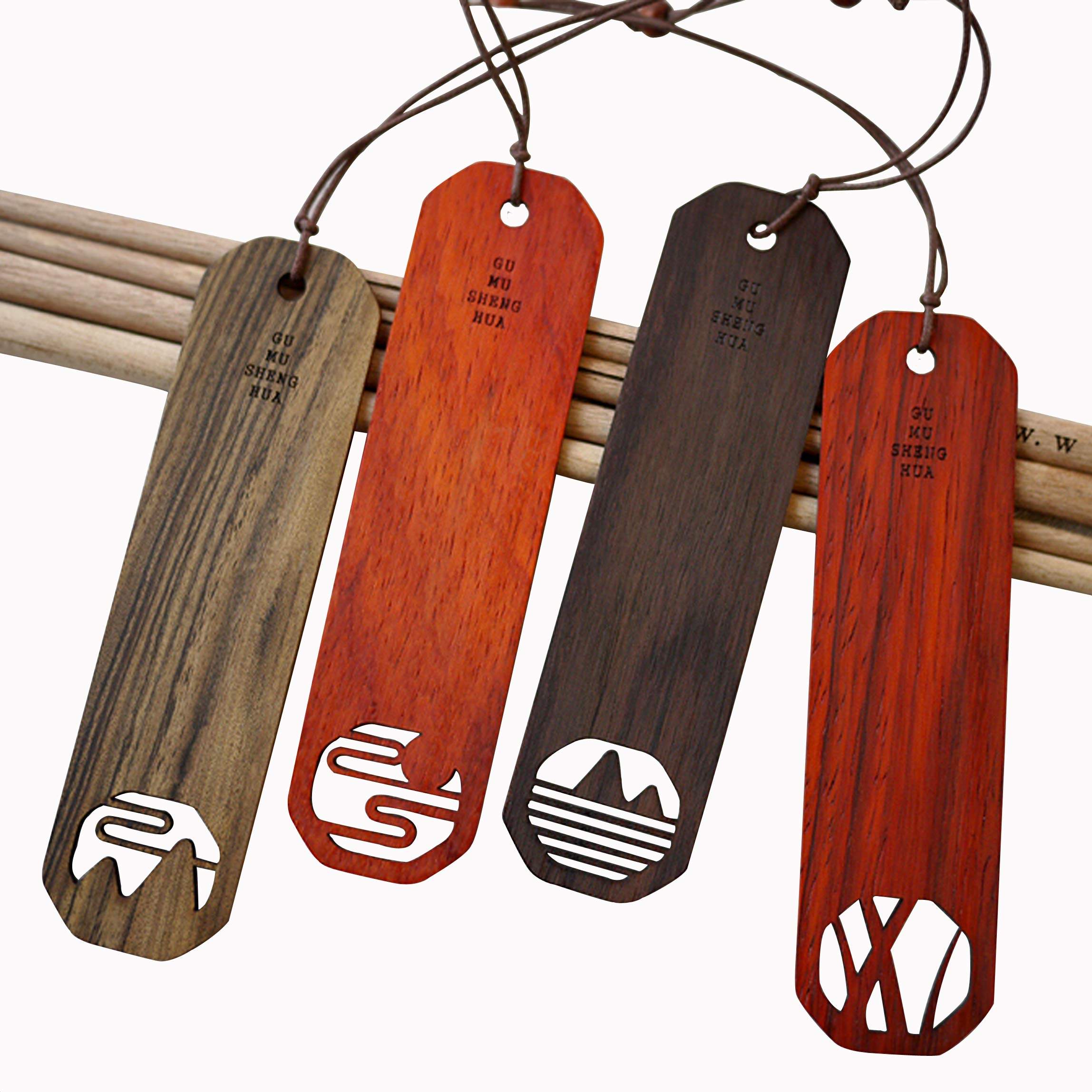 书签木质中国国风创意复古镂空红木古风木制书签