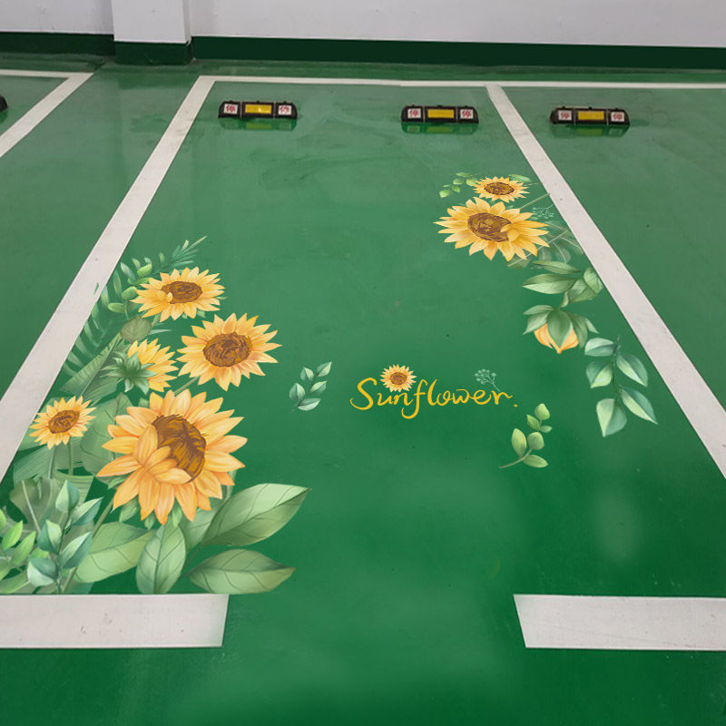 3d立体车位贴纸地面卡通涂鸦贴画车库地上软装墙贴