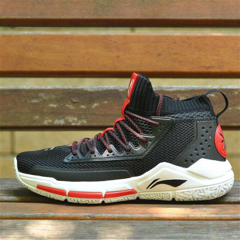 李宁裂变5代v韦德之道2019新品男子一体织减震中帮篮球鞋abap027