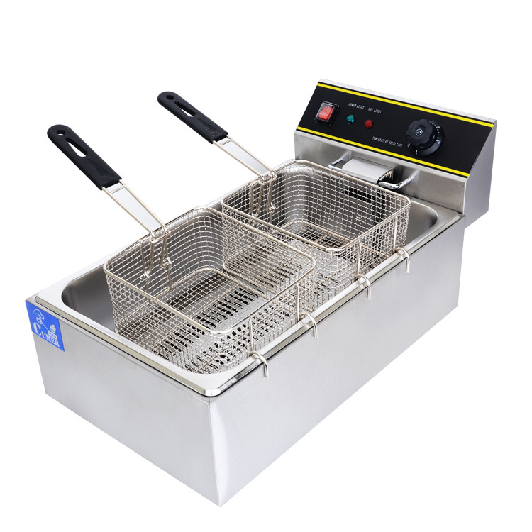 商用加厚单缸大容量12l电炸炉 炸鸡炸鱿鱼油炸机 薯条油条油炸锅