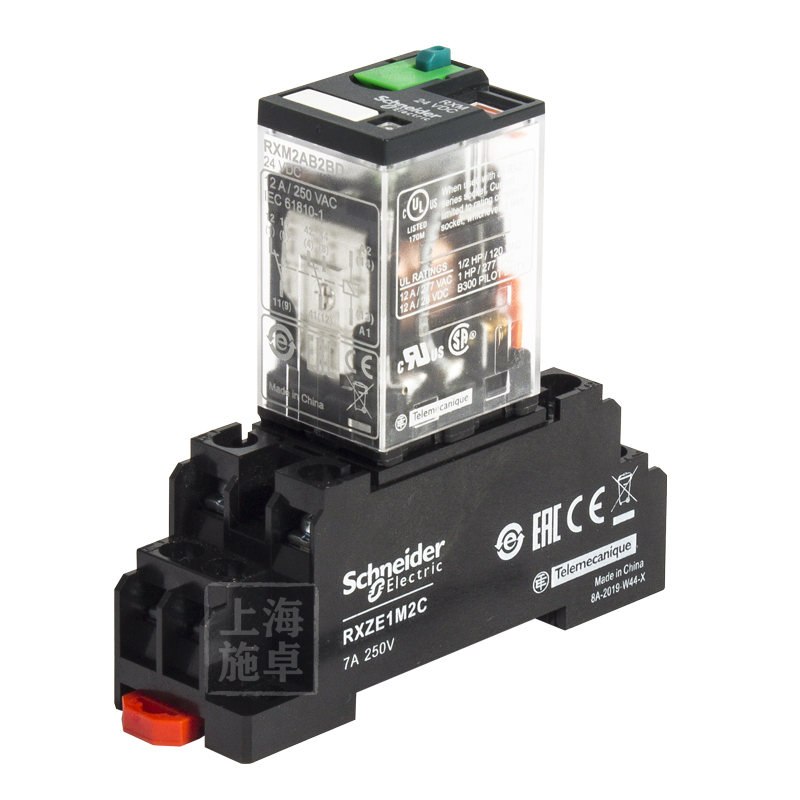 施耐德中间继电器24v直流220v交流14脚小型12v电磁继电器