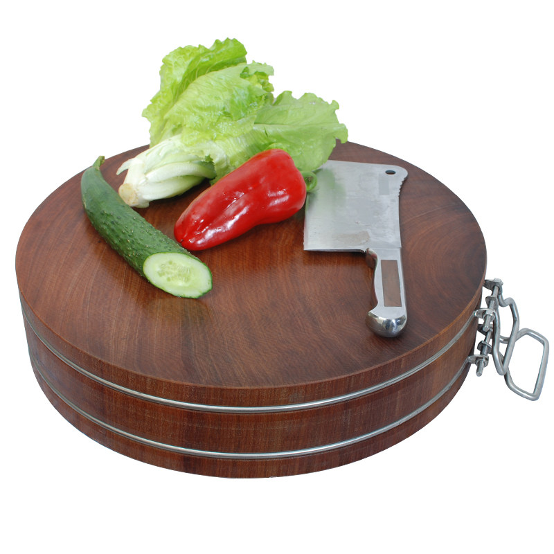 致青春超大超厚进口铁木砧板酒店专用厨房菜板食堂切菜板实木菜墩