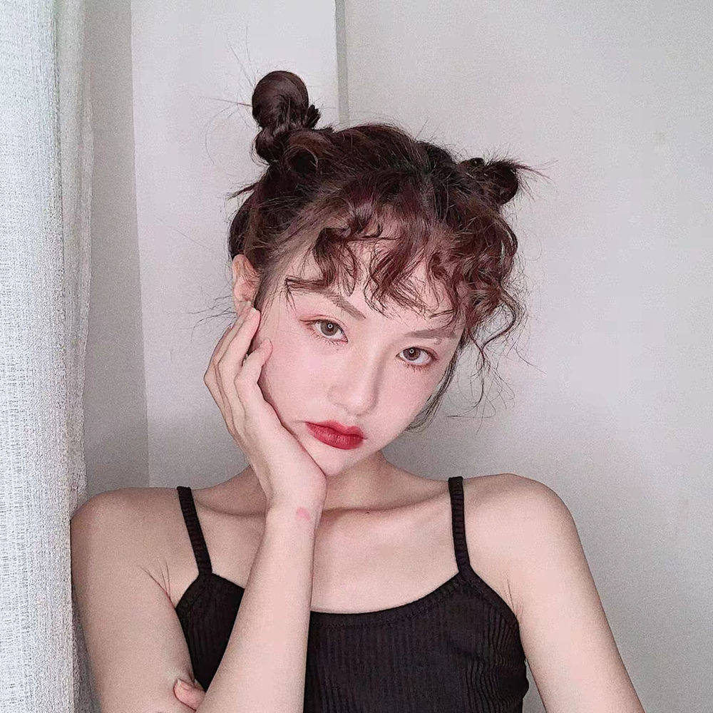 假发羊毛卷刘海自然修脸网红蓬松假流海无痕逼真刘海片