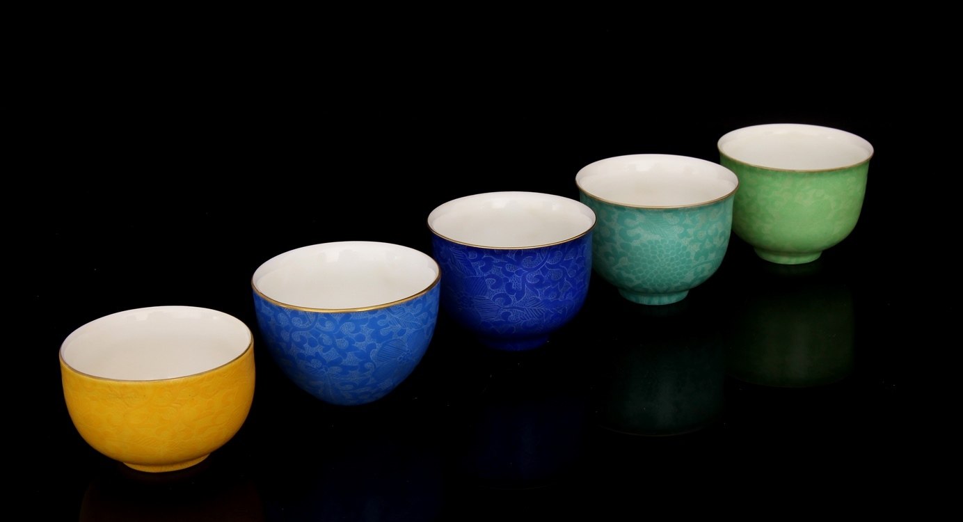 包邮 景德镇仿古瓷器单色釉瓷器杯子扒花品茗杯 手工陶瓷茶具茶杯