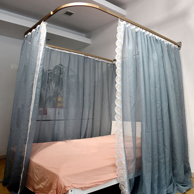 定制打墙导轨蚊帐支架美容院挂墙隔断窗帘诊所蚊帐