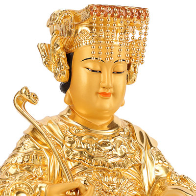 台湾鎏金纯铜海神妈祖神像供奉天上圣母天后娘娘装饰摆件 原价3450元