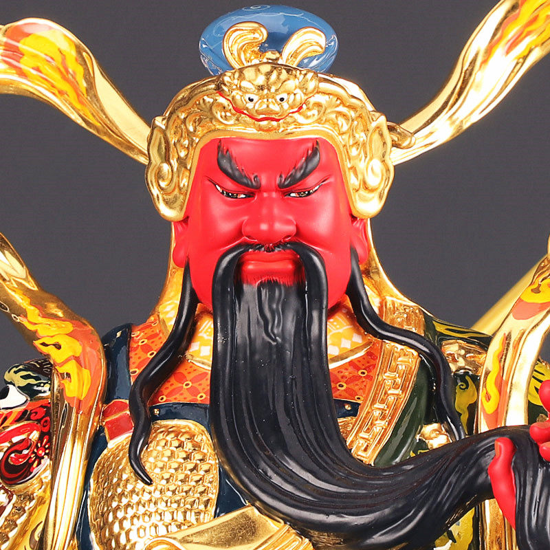 佛像台湾纯铜贴金彩绘韦陀菩萨伽蓝韦驮护法摆件