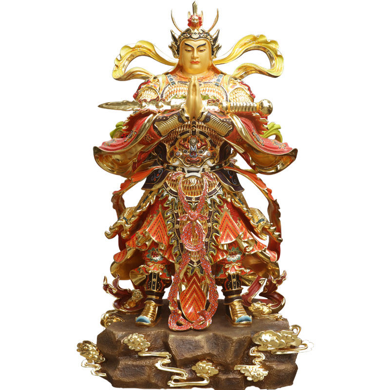 26米大型寺院佛堂供奉韦陀菩萨佛像纯铜台湾摆件