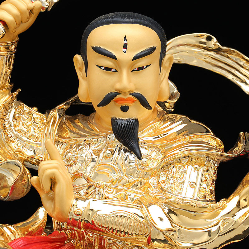 九天台湾鎏金纯铜雷祖神像应元雷声普化天尊摆件