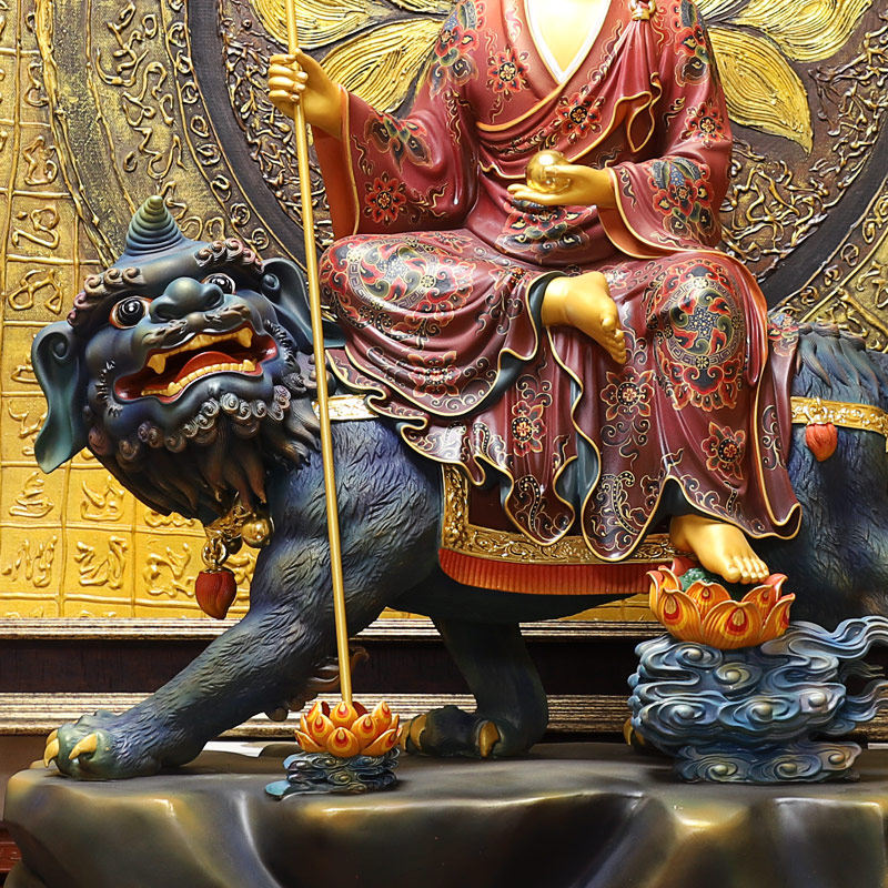 地藏台湾用地谛听菩萨王菩萨佛像供奉家彩绘王佛像摆件