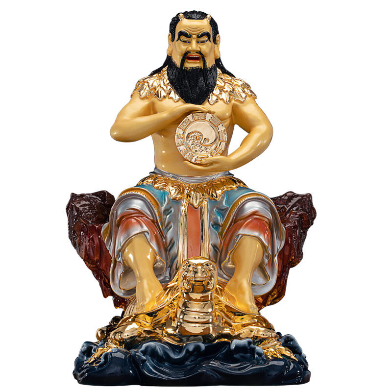 神像台湾珐琅纯铜盘古大帝孔子孔夫子铜像周文王装饰摆件