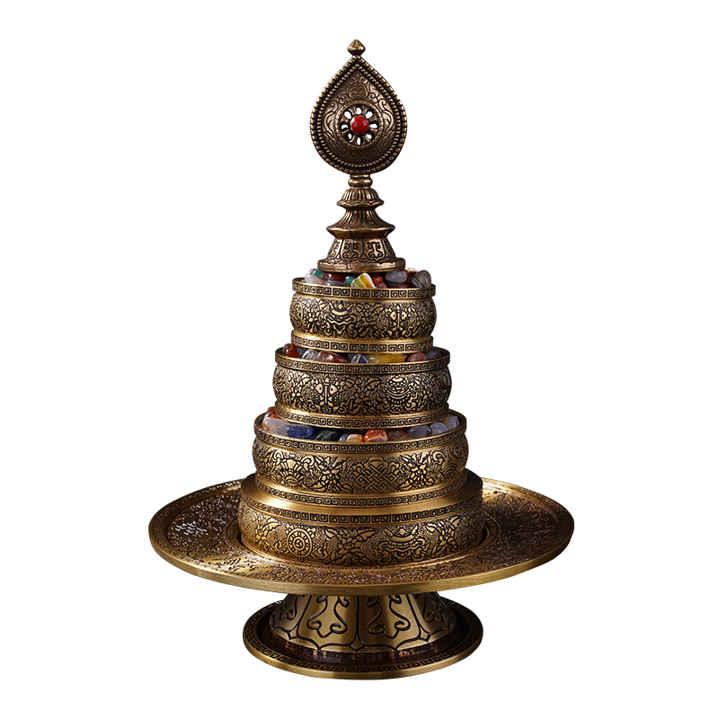 纯铜曼扎盘尼泊尔工艺藏传佛教用品密宗法器供修曼茶藏族曼扎盘