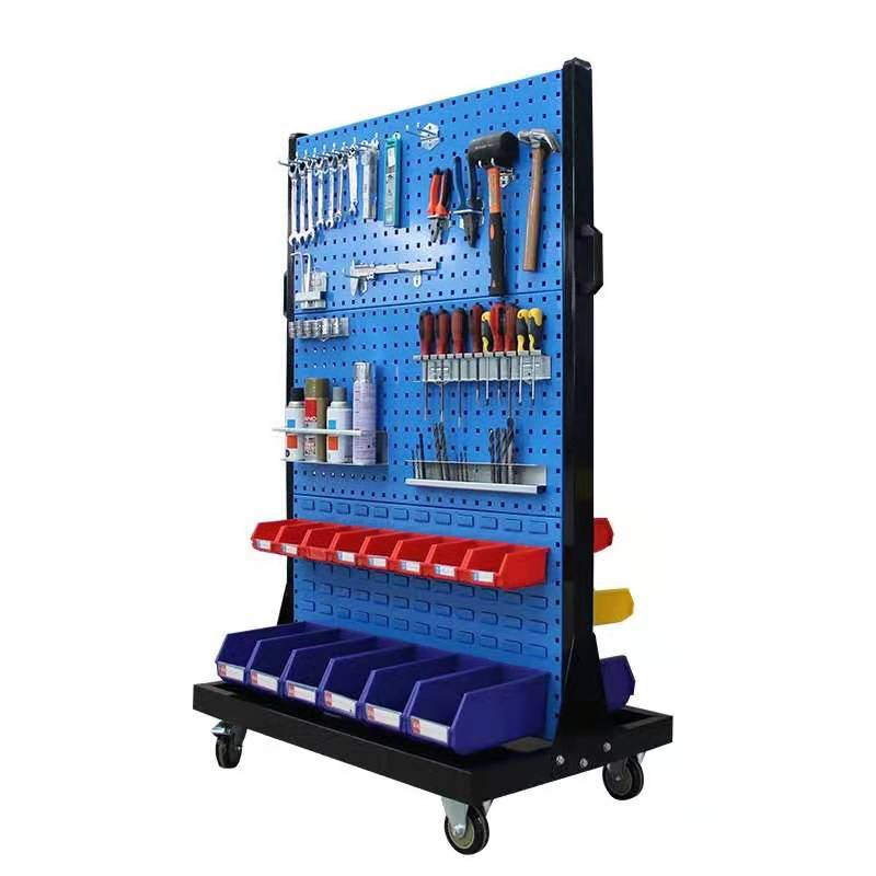 五金五金工具工具架收纳展示架方孔挂板物料架车间移动五金工具货架