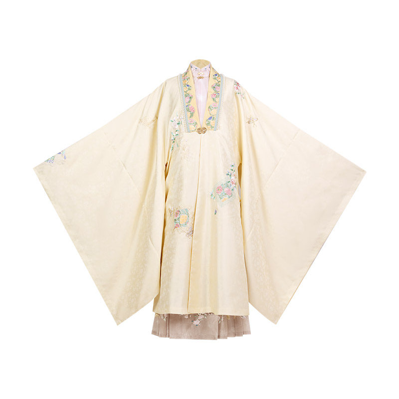 重回汉唐秋夕原创直领对襟披风外套日常常明制汉汉服