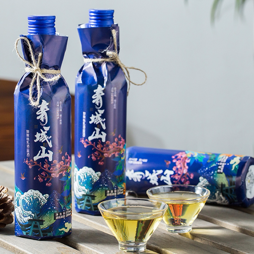 青城山猕猴桃自酿果酒女士低度甜酒好喝的高颜值女生酒375ml*2瓶