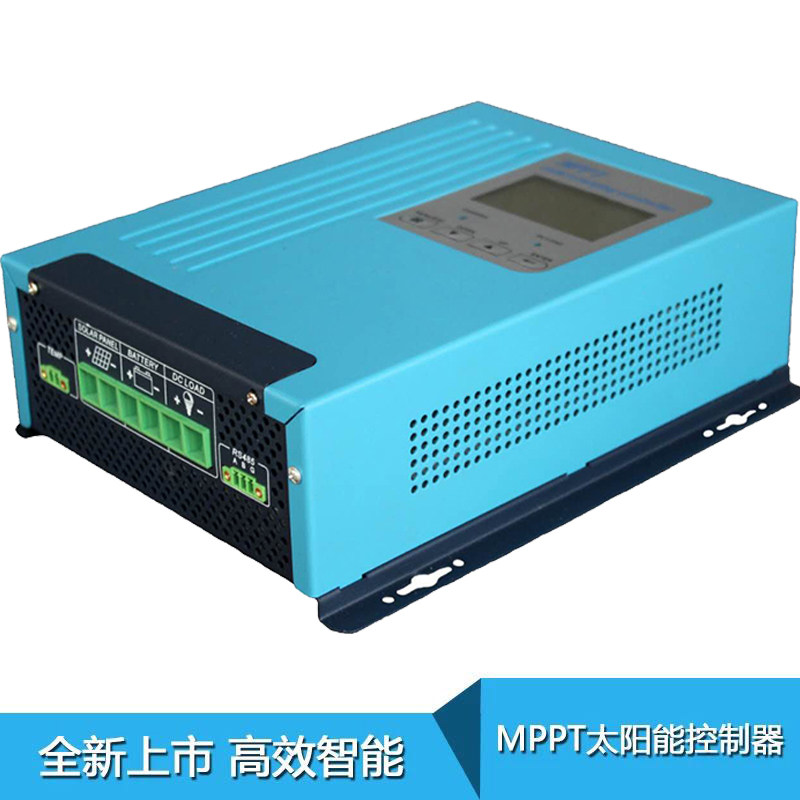 mppt太阳能控制器50a60a光伏电池板充电器36v60v72v96v智能显示太阳能