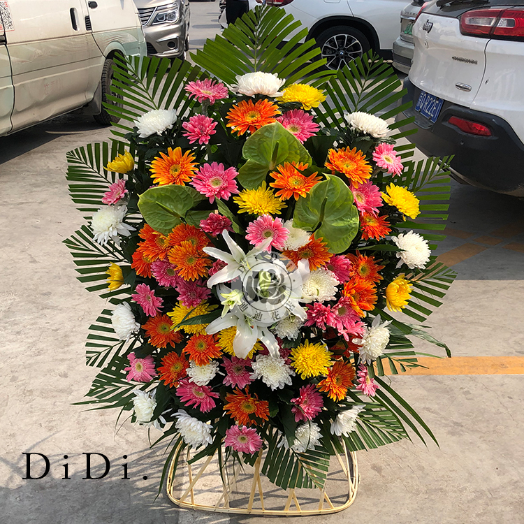 祭奠烈士花篮刚去世喜供佛追悼会白事殡葬用品追悼