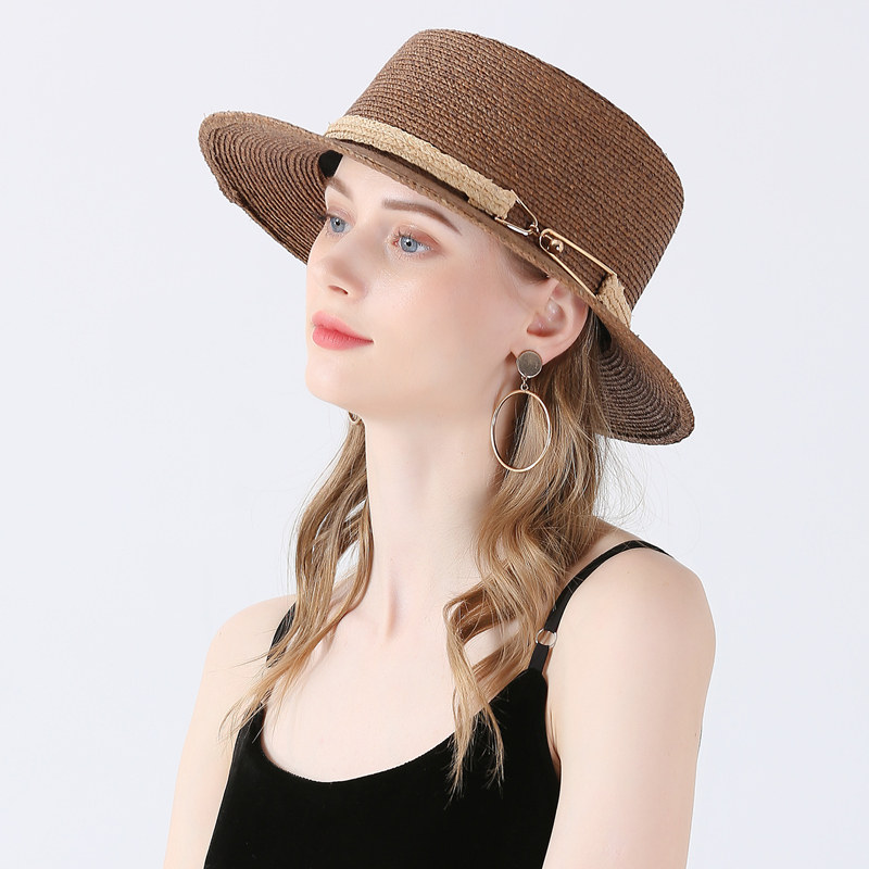 恒源祥出游拉菲草沙滩女士帽子2021新款时尚夏季帽子