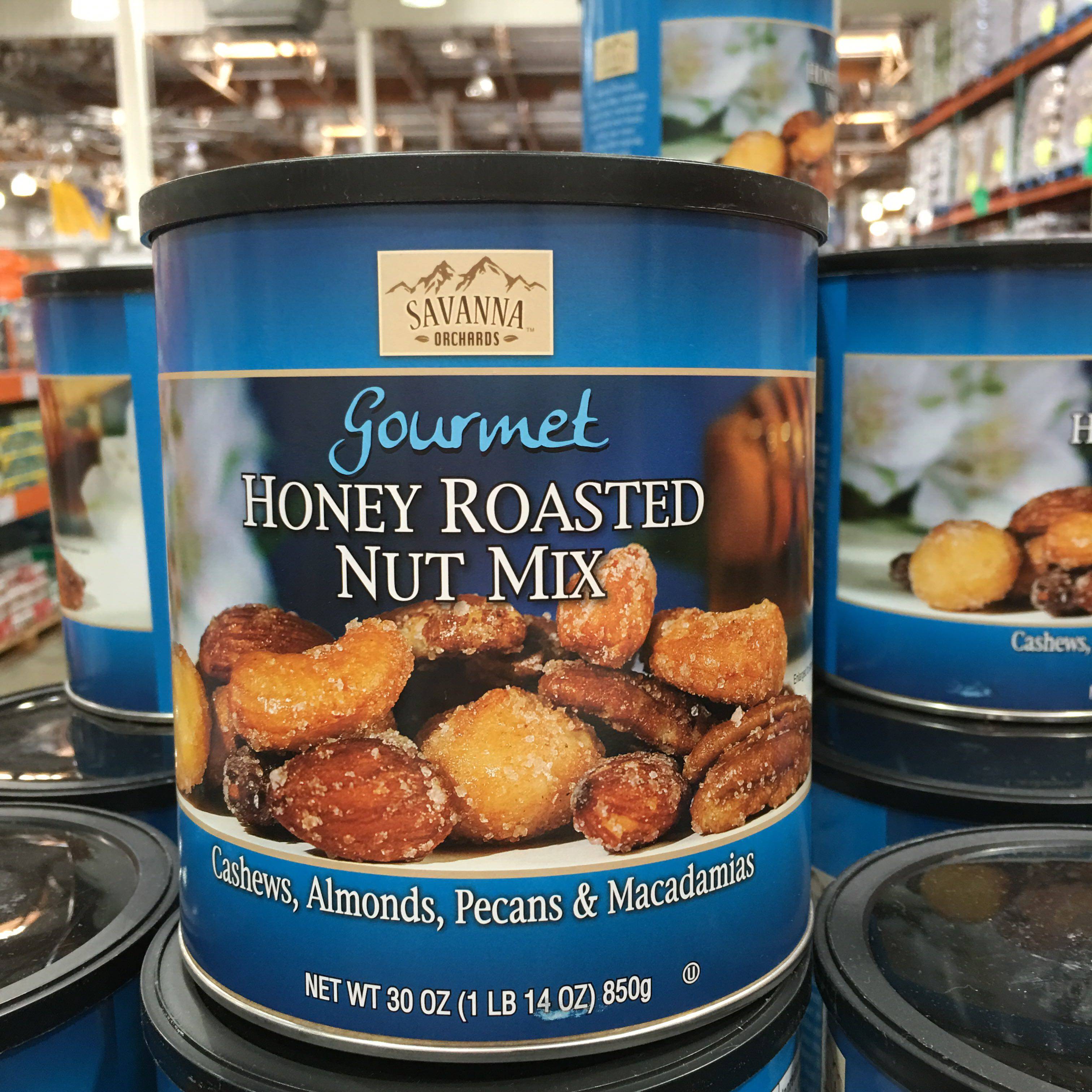 包邮美国进口savanna蜂蜜味香烤混合坚果仁850g营养健康零食好吃