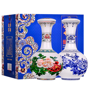 花开富贵53度原浆酒750mlx2坛礼盒装清香型白酒老酒白酒整箱特价