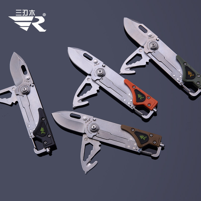 正品三刃木刀具多功能小刀6050户外野营防身求生其他户外刀具