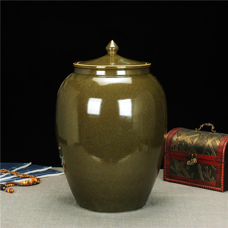 景德镇陶瓷茶叶末米缸20斤50斤100斤200斤水缸油缸茶缸米桶